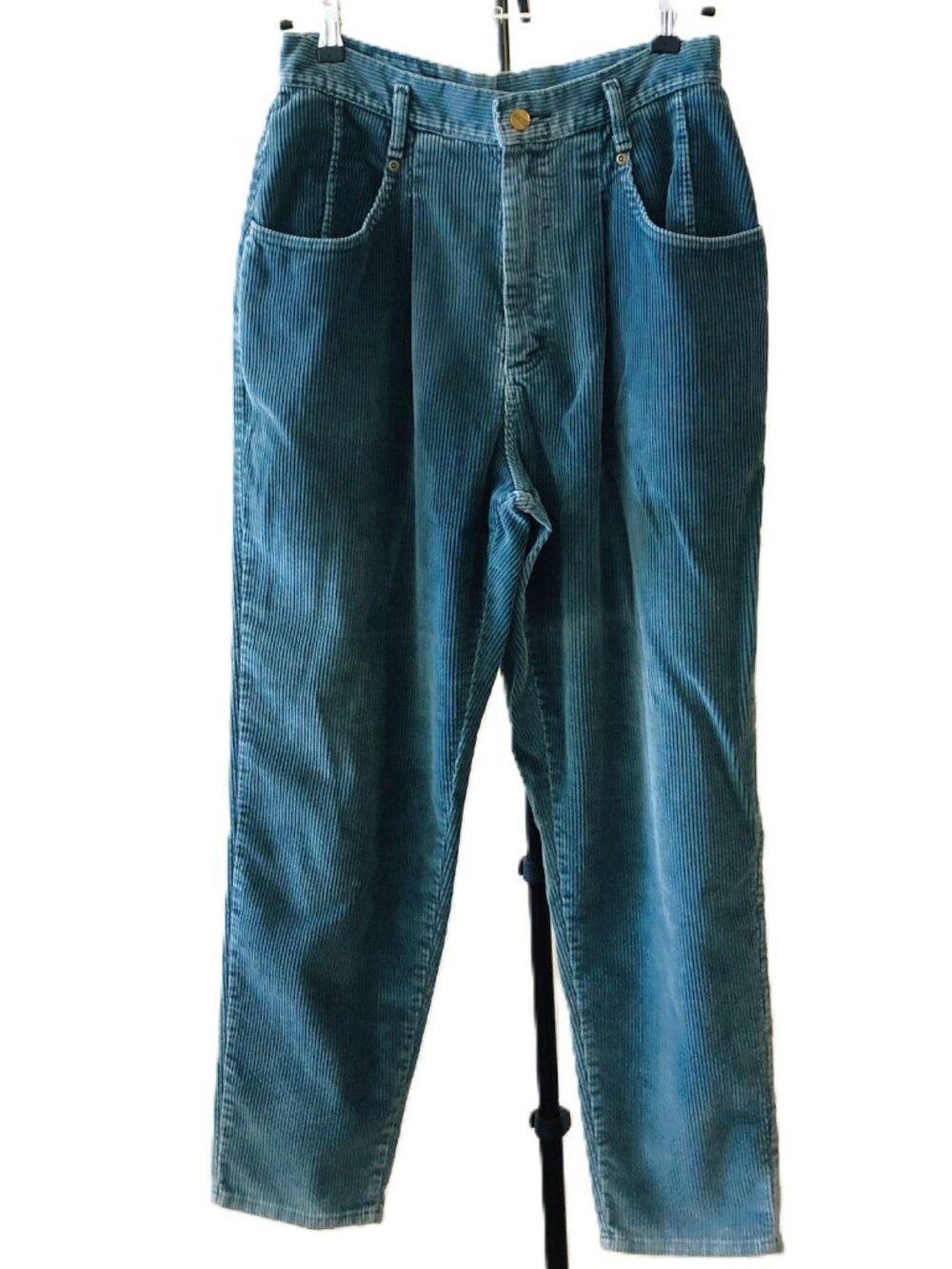 Vintage L.L. Bean Corduroy Pants Classic Made in USA Green Women 12